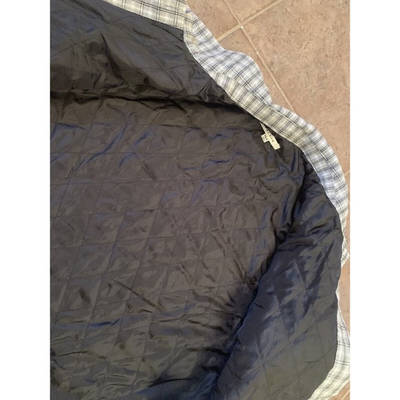 PacSun XS/S Quilted Lined Plaid Shacket Black Gray White Check Button Down Shirt - Picture 8 of 11